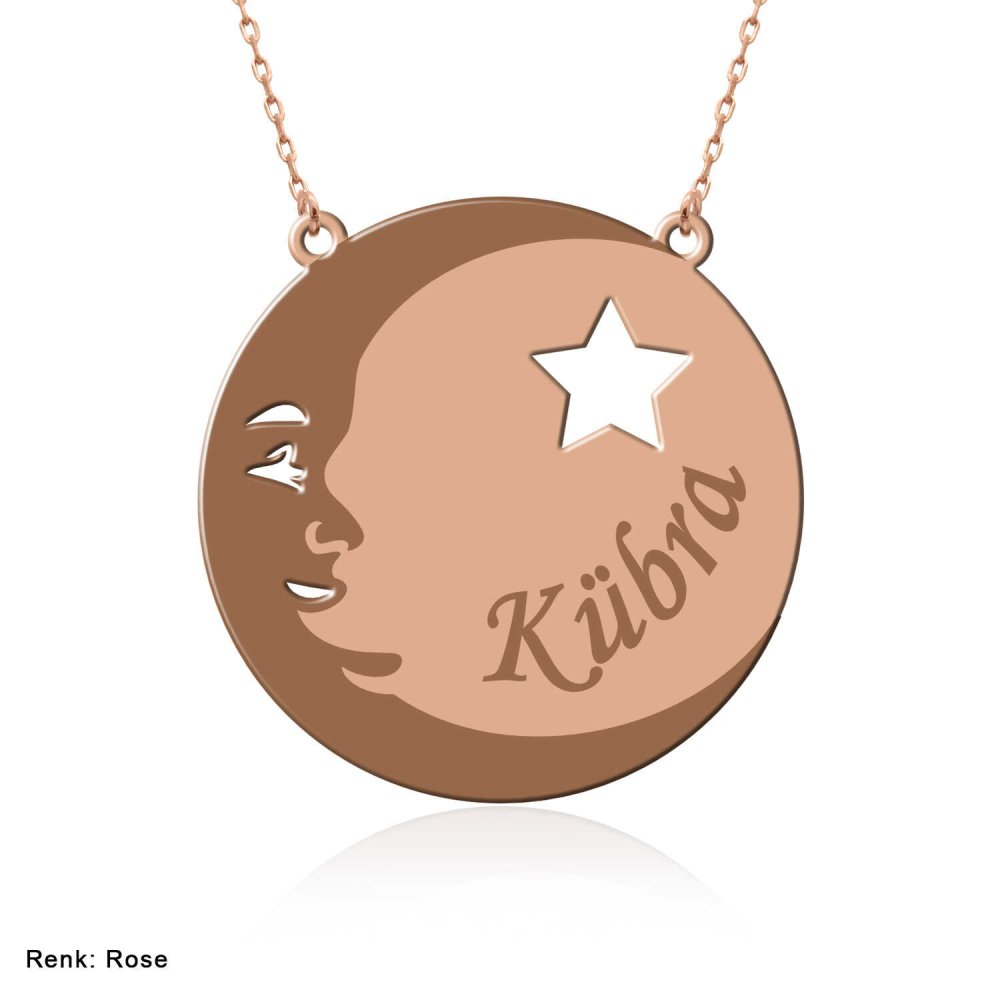 İsimli Aydede Yıldız Gümüş Kolye