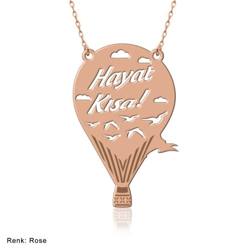 Hayat Kısa Kuşlar Uçuyor Gümüş Kolye