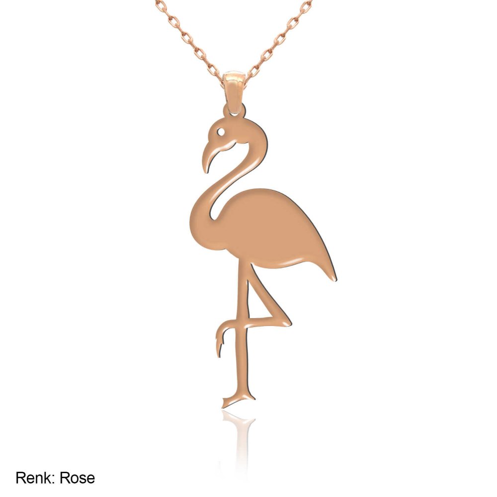 Sade Flamingo Gümüş Kolye