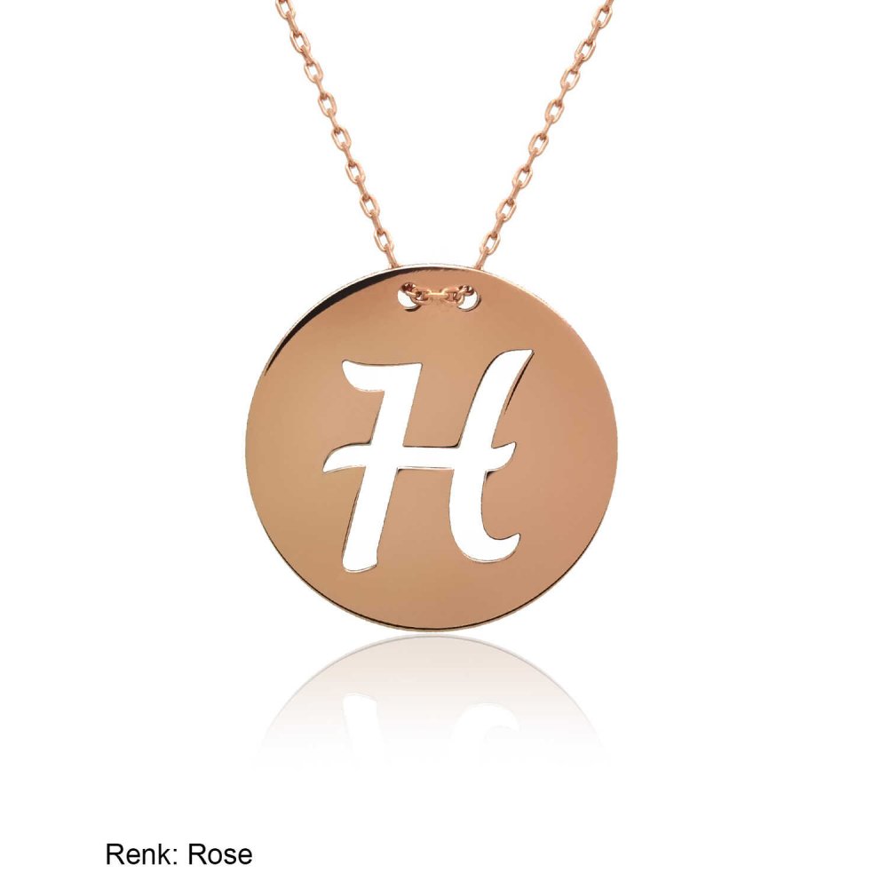 Harfli Kişiye Özel Plaka Gümüş Kolye