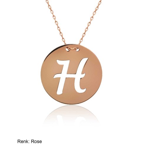 Harfli Kişiye Özel Plaka Gümüş Kolye