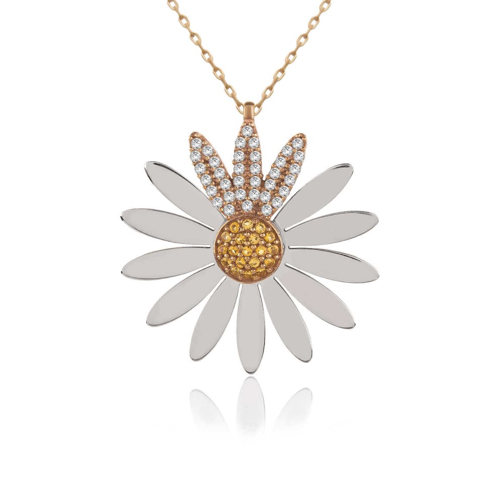 Papatya Gümüş Kolye