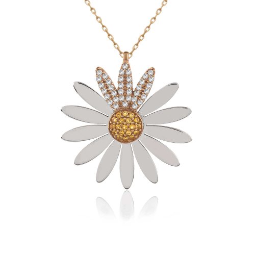 Papatya Gümüş Kolye