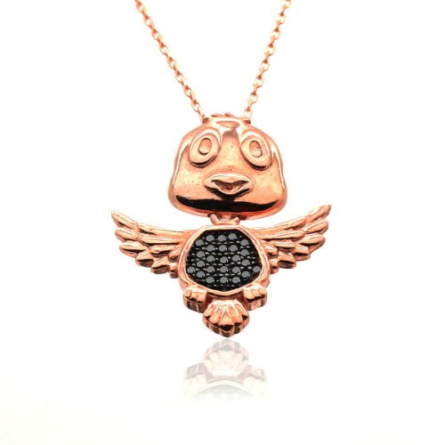 Kanatları Açık Kuş Gümüş Kolye