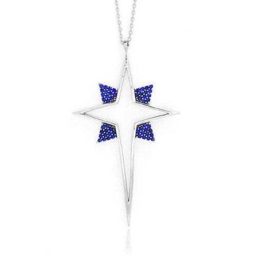 Beyaz Büyük Kutup Yıldızı Gümüş Kolye