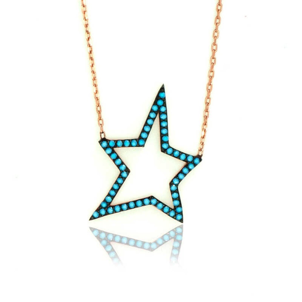 Stil Yıldız Gümüş Kolye