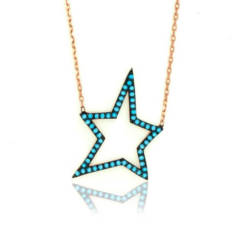 Stil Yıldız Gümüş Kolye