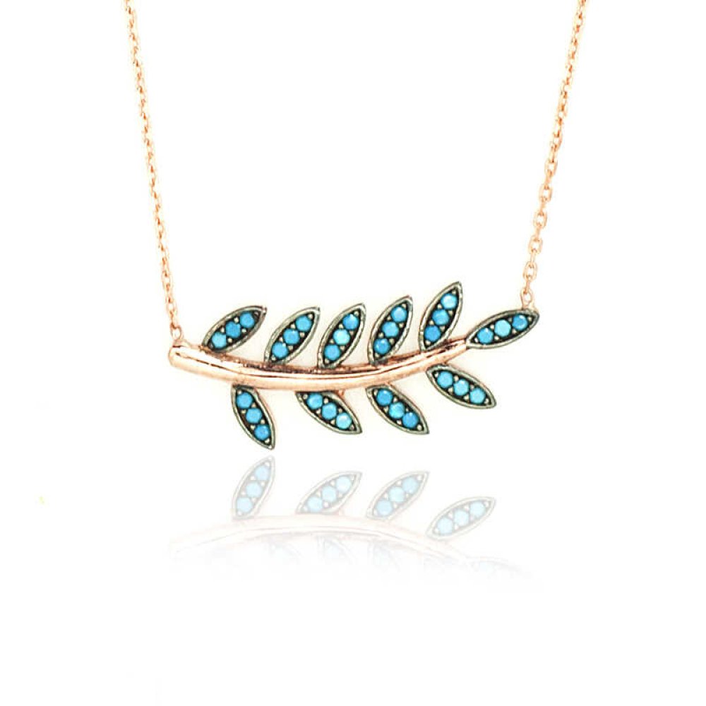 Zeytin Dalı Gümüş Kolye