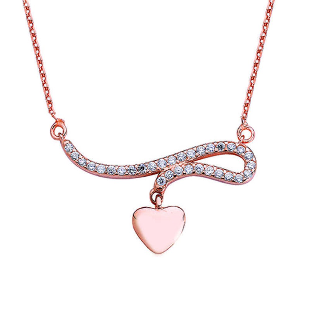 Kalpli Sallanan Gümüş Kolye