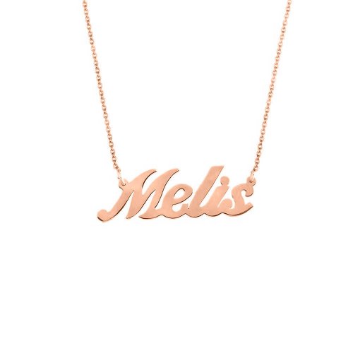 Kişiye Özel Rose İsimli Gümüş Kolye