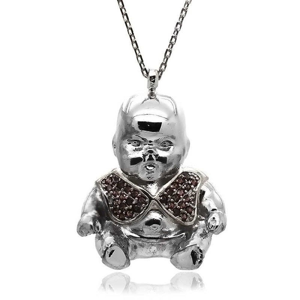 Tombul Bebek Gümüş Kolye