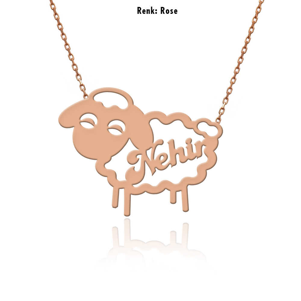 İsimli Minik Kuzu Gümüş Kolye