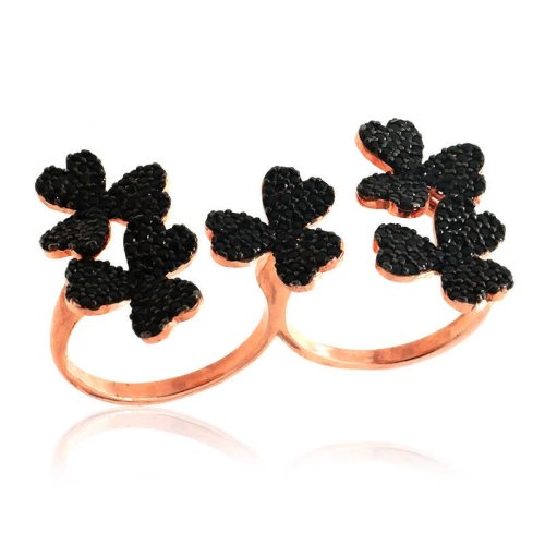 Çiftli Yonca Gümüş Yüzük