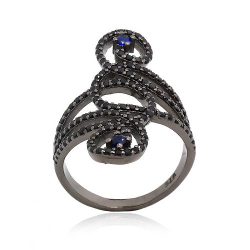 Burgu Desenli Gümüş Yüzük