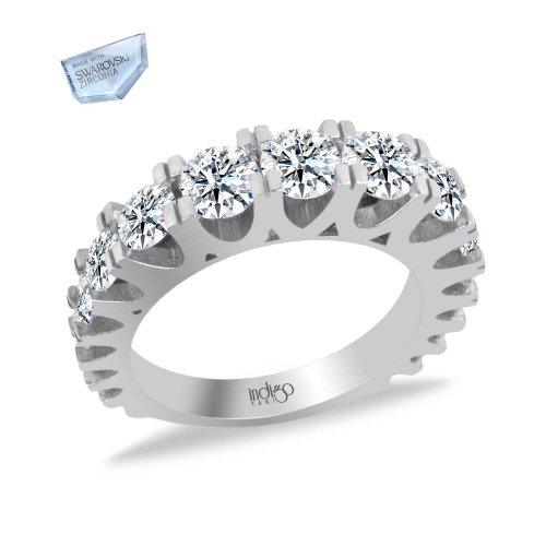 Swarovski V Montür Tamtur Gümüş Yüzük