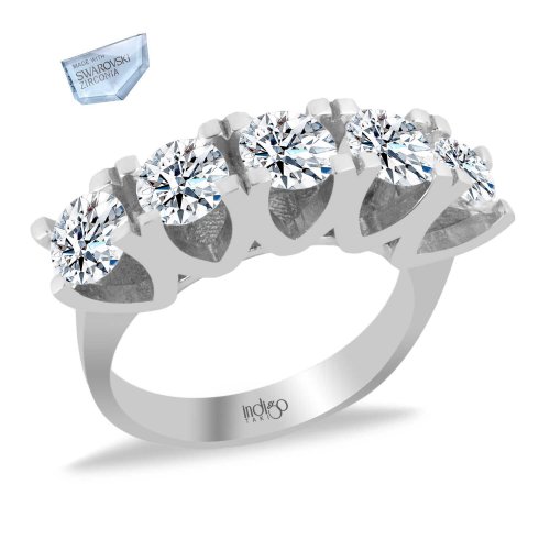 Swarovski V Montür Beştaş Gümüş Yüzük