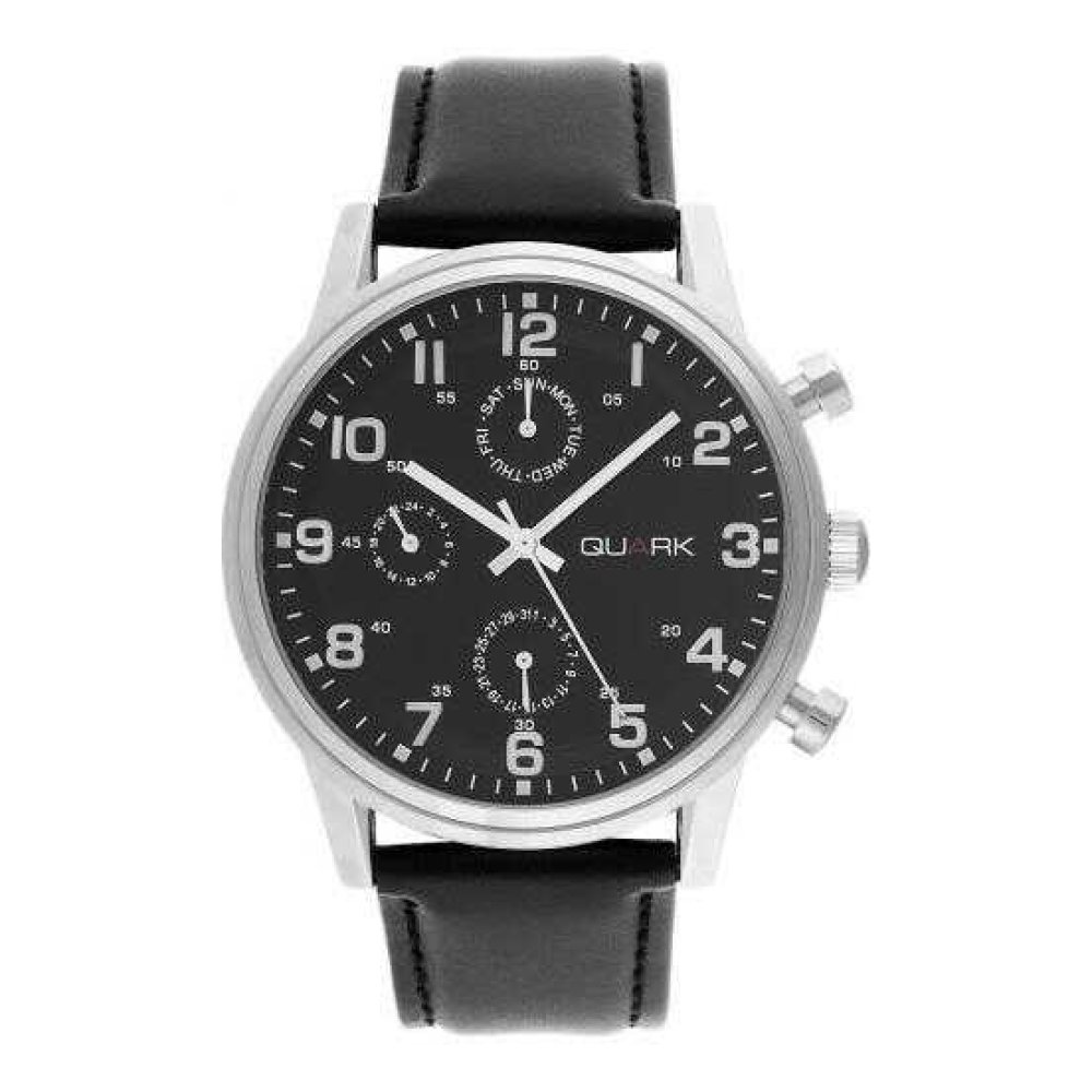 Quark Fonksiyonel Analog Qc-152L-1Bvdf Deri Erkek Kol Saati