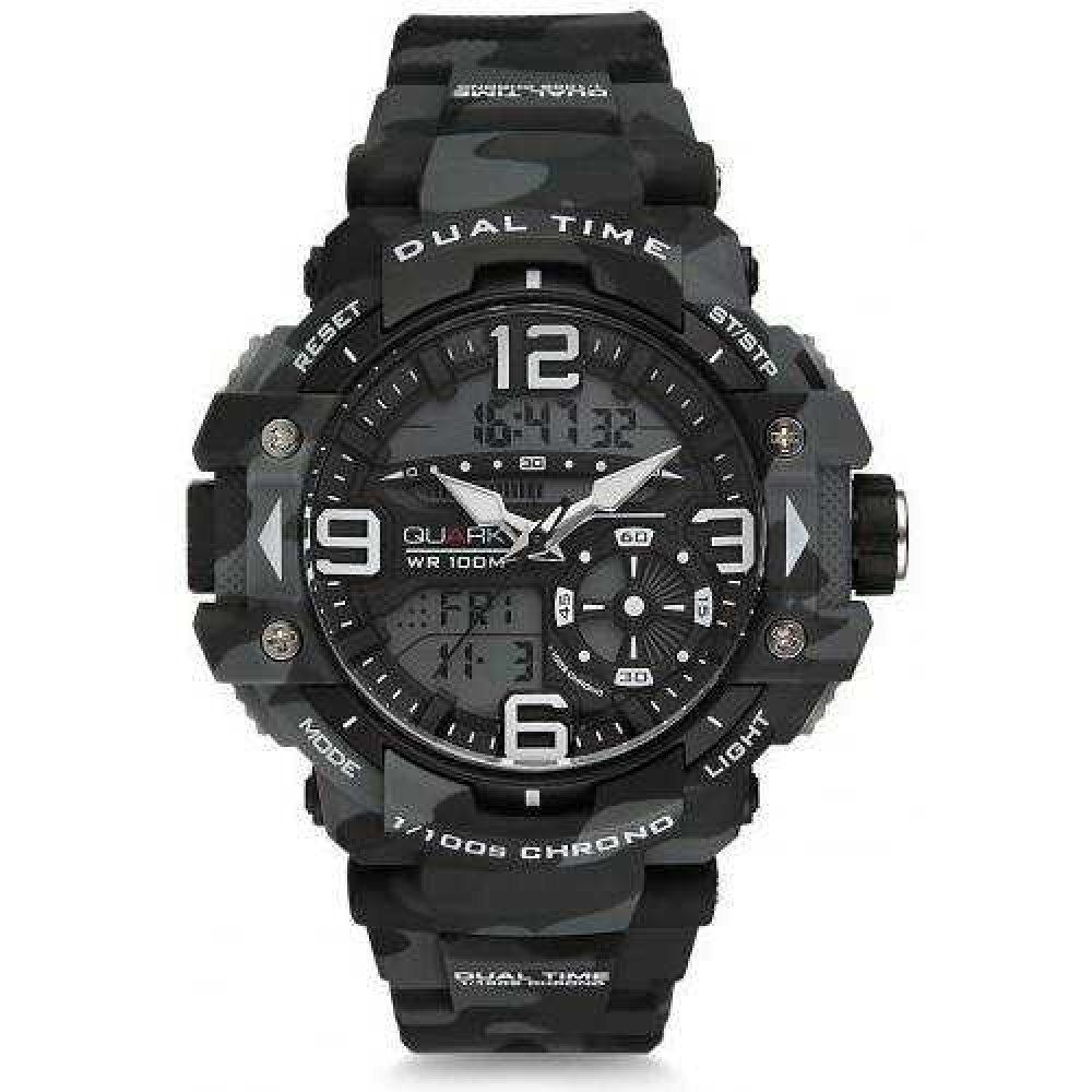 QUARK QU-13614F-B ANALOG DİJİTAL ERKEK KOL SAATİ