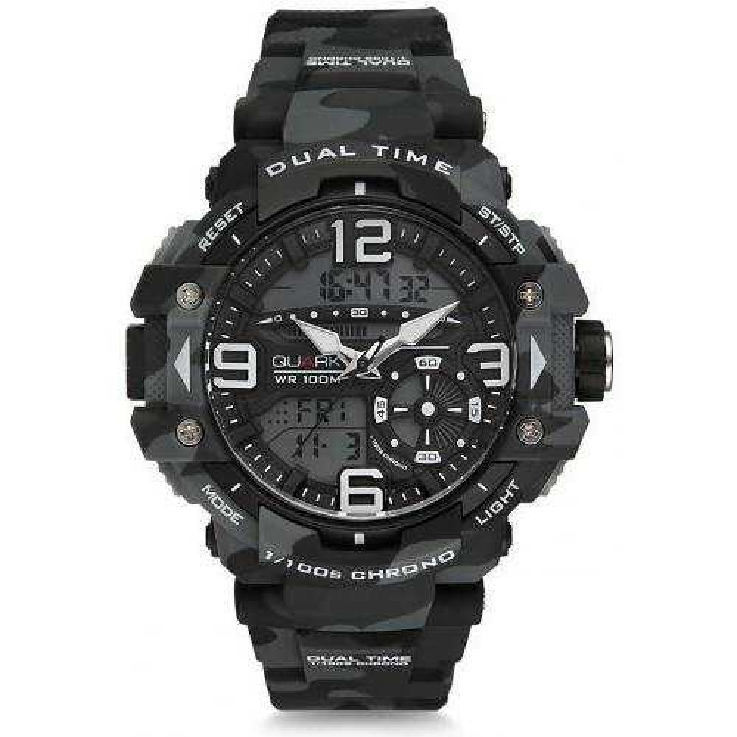 QUARK QU-13614F-B ANALOG DİJİTAL ERKEK KOL SAATİ